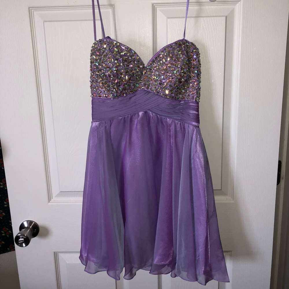 Purple bedazzled dress size 7/8
